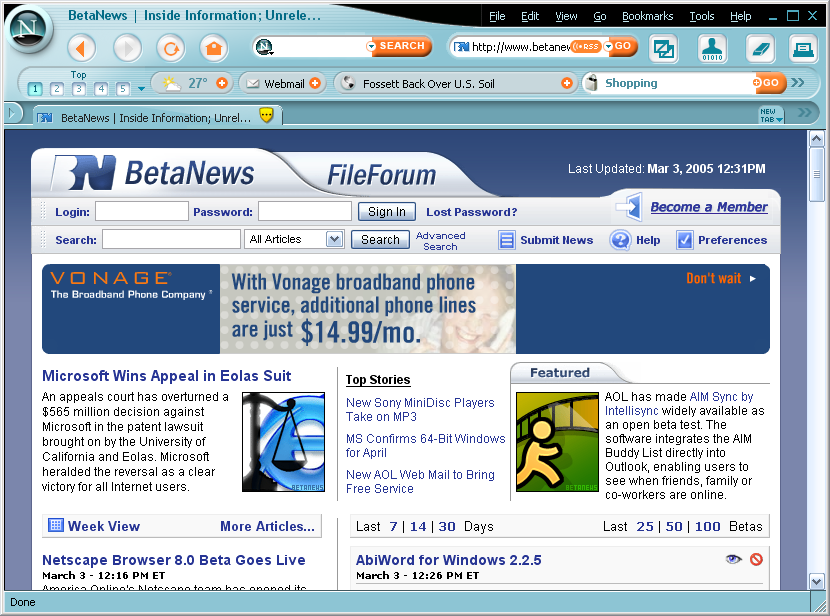 netscape browser