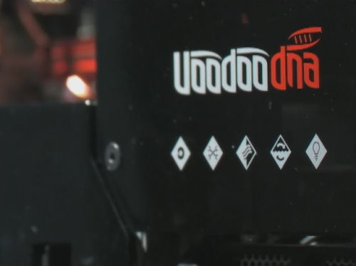 HP Blackbird 002 - Voodoo DNA logo in interior HP Blackbird 002 - Voodoo DNA logo in interior