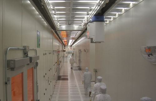 Inside the perimeter of Intel Fab 32 in Chandler, Arizona