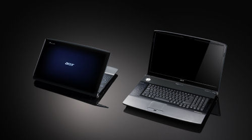The new Acer Gemstone notebook computers, unveiled March 12, 2008 The new Acer Gemstone notebook computers, unveiled March 12, 2008