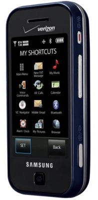 Samsung's Glyde phone, now being offered in the US through Verizon Wireless Samsung's Glyde phone, now being offered in the US through Verizon Wireless