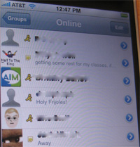 iPhone AIM