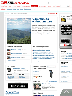 Opera Mobile 9.5 default view Opera Mobile 9.5 default view