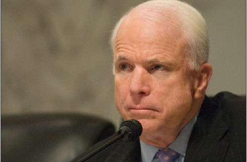 John Mccain Arms. Senator John McCain (R - Ariz.