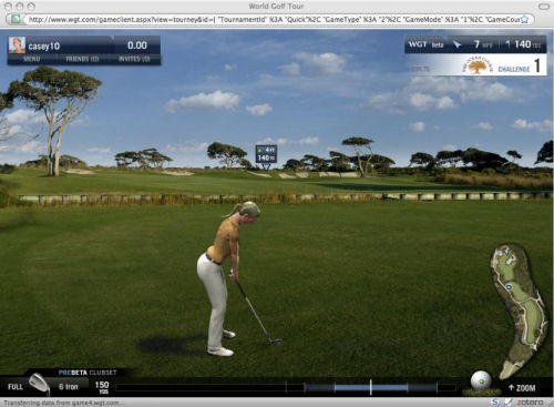 A screen shot from the latest beta of World Golf Tour. A screen shot from the latest beta of World Golf Tour.