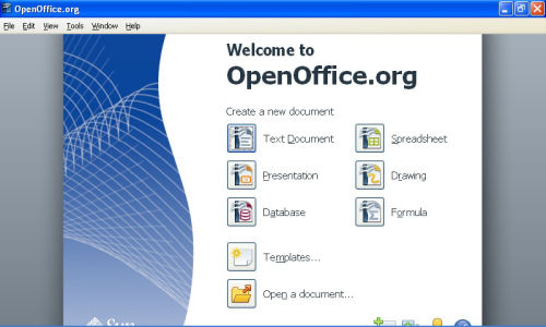 The opening screen from the final OpenOffice 3.0 for Windows The opening screen from the final OpenOffice 3.0 for Windows