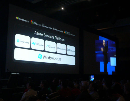Ray Ozzie floats around the Azure Services Platform during Day 1.