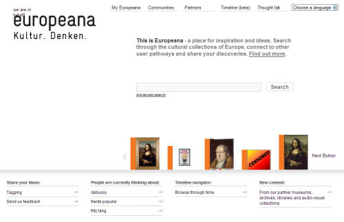One example front page from the opening day of Europeana.eu...and we can't show it all. One example front page from the opening day of Europeana.eu...and we can't show it all.