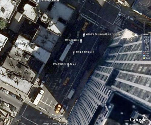 A look at where all the fine restaurants are, from the new and improved Google Earth. A look at where all the fine restaurants are, from the new and improved Google Earth.