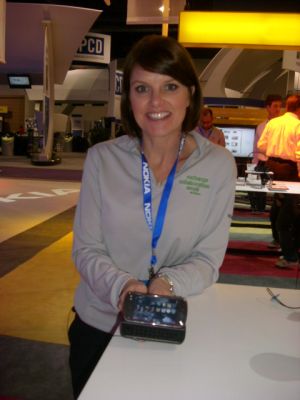 A Nokia representative shows off (again for North America) the N97