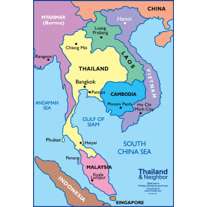 Thailand map (square)