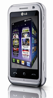 LG's KM900 smartphone with the 3D front-end