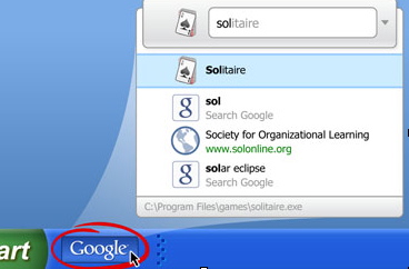 Google toolbar QSB