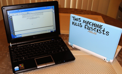 Tim's Netbook a la Woody Guthrie