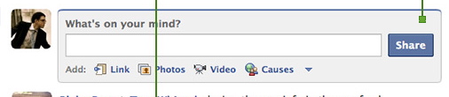 Facebook's new Tumblelog style interface Facebook's new Tumblelog style interface