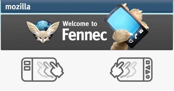 The initial home page for Mozilla Fennec Beta 1 The initial home page for Mozilla Fennec Beta 1