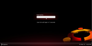 Ubuntu 9.04 "Jaunty Jackalope"  login/splash screen