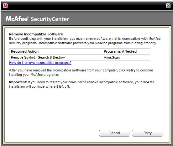 McAfee Spybot Removal McAfee Spybot Removal