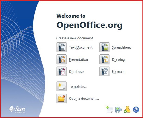 openoffice 31 opening screen