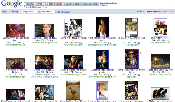 Try the same search in Google Images, and you'll get ever-so-slightly closer results.