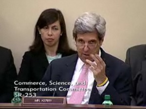 Sen. John Kerry chairing a hearing of the Senate Commerce Committee, June 17, 2009.
