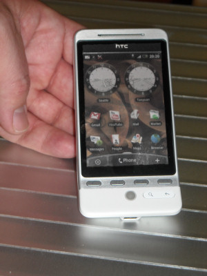 HTC Hero phone with Sense front-end