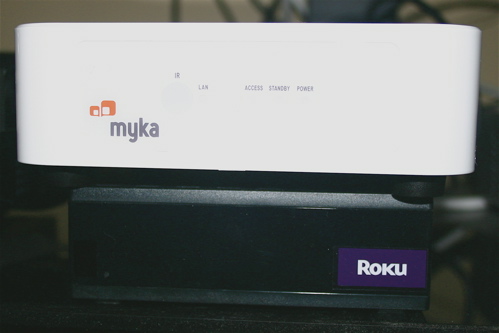 Myka is the same size as Mac Mini, bigger than Roku Myka is the same size as Mac Mini, bigger than Roku