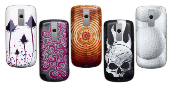 Some of the many personalized 'shells' available for the HTC myTouch phone.