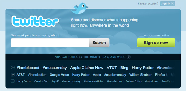 Twitter Homepage Twitter Homepage