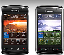 BlackBerry Storm 2 (left) BlackBerry Storm (right)