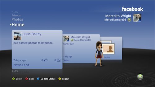 Facebook on Xbox Live