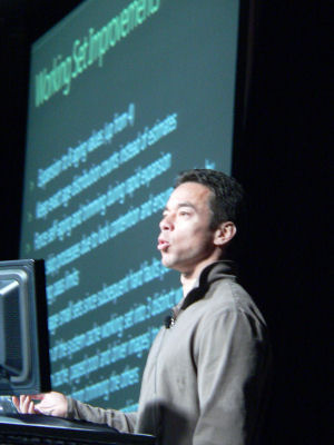 Microsoft Distinguished Engineer Landy Wang during a Windows 7 workshop at PDC 2009.