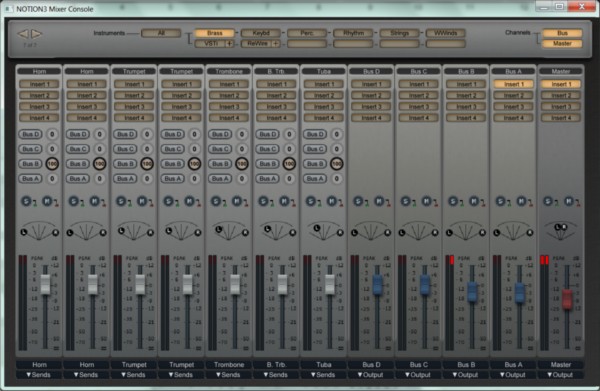 The new audio mixer system in Notion 3