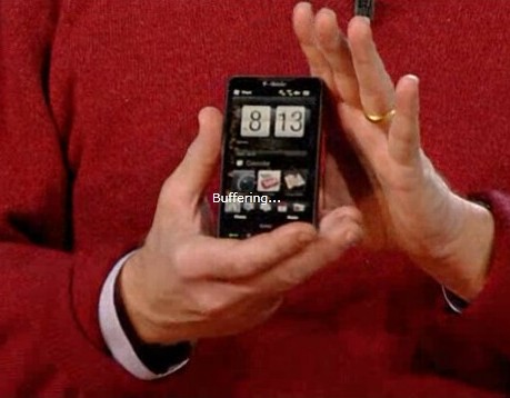 That's not a tablet, but it is an HP-branded smartphone with Windows Mobile.