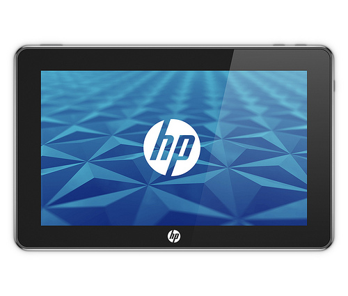 One of the few official photos of HP's 'Slate' PC, as yet unnamed.  [Courtesy HP]