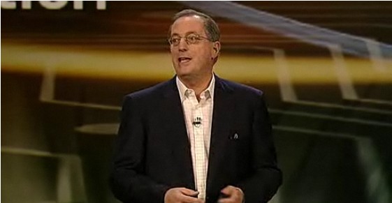 Intel CEO Paul Otellini during his CES 2010 Thursday night keynote.