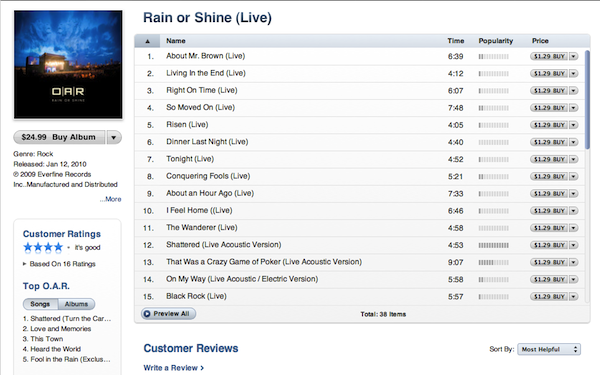 O.A.R. &quot;Rain or Shine&quot;