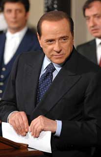 Italian Prime Minister Silvio Berlusconi