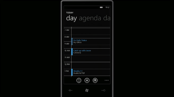 Windows Phone 7 Series calendar