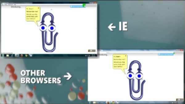 Clippy, that lovable character from Microsoft Office XP, makes a cameo appearance in this graphics demo from MIX 10.