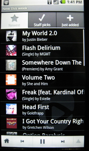 Rhapsody Android Radio most popular
