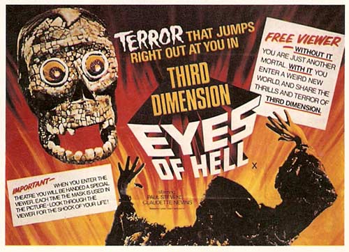 Poster from the 3D movie 'Eyes of Hell'