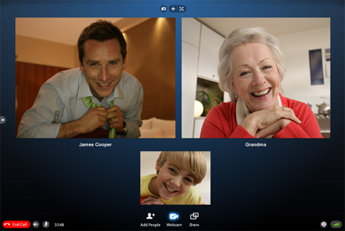 Skype 5.0 five-way video calling