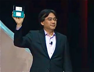 Nintendo's Satoru Iwata with the new 3DS