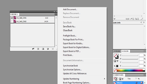 Adobe InDesign with Kindle plugin