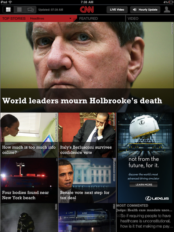 CNN iPad app