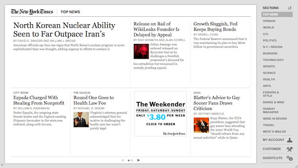 New York Times Chrome App