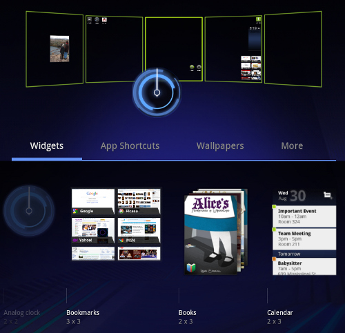 Android 3.0 Honeycomb Tablet UI
