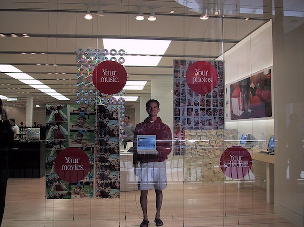First Apple Store display window