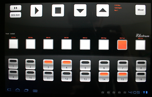 Electrum HD drum machine for Android tablets